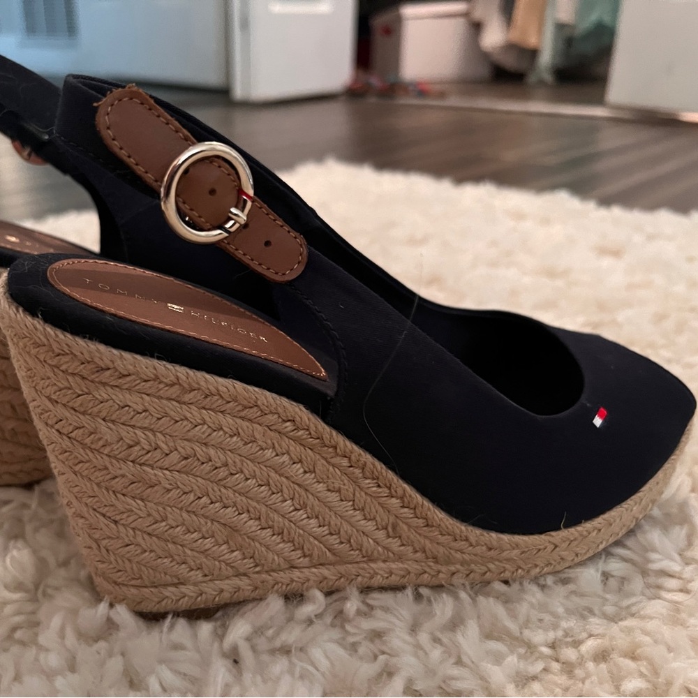 Tommy Hilfiger open-toe high wedge sandal 8.5